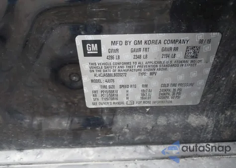 2020 Buick Encore Fwd Preferred из США, поврежденный, VIN KL4CJASB8LB020272